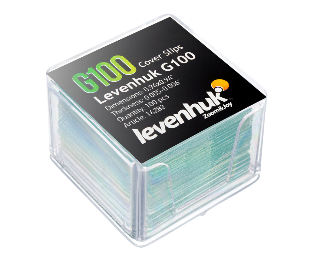 Vetrini coprioggetti Levenhuk G100, 100 pz.