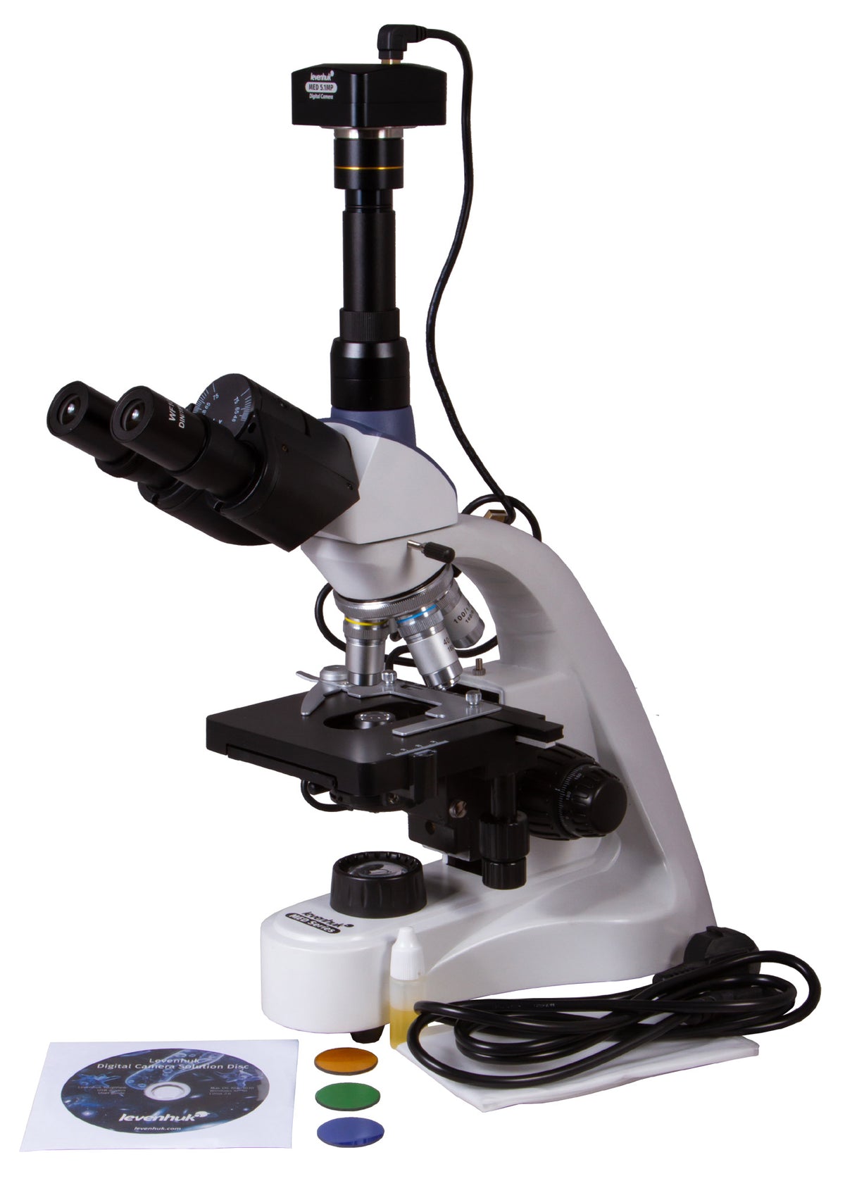 Microscopio trinoculare digitale Levenhuk MED D10T