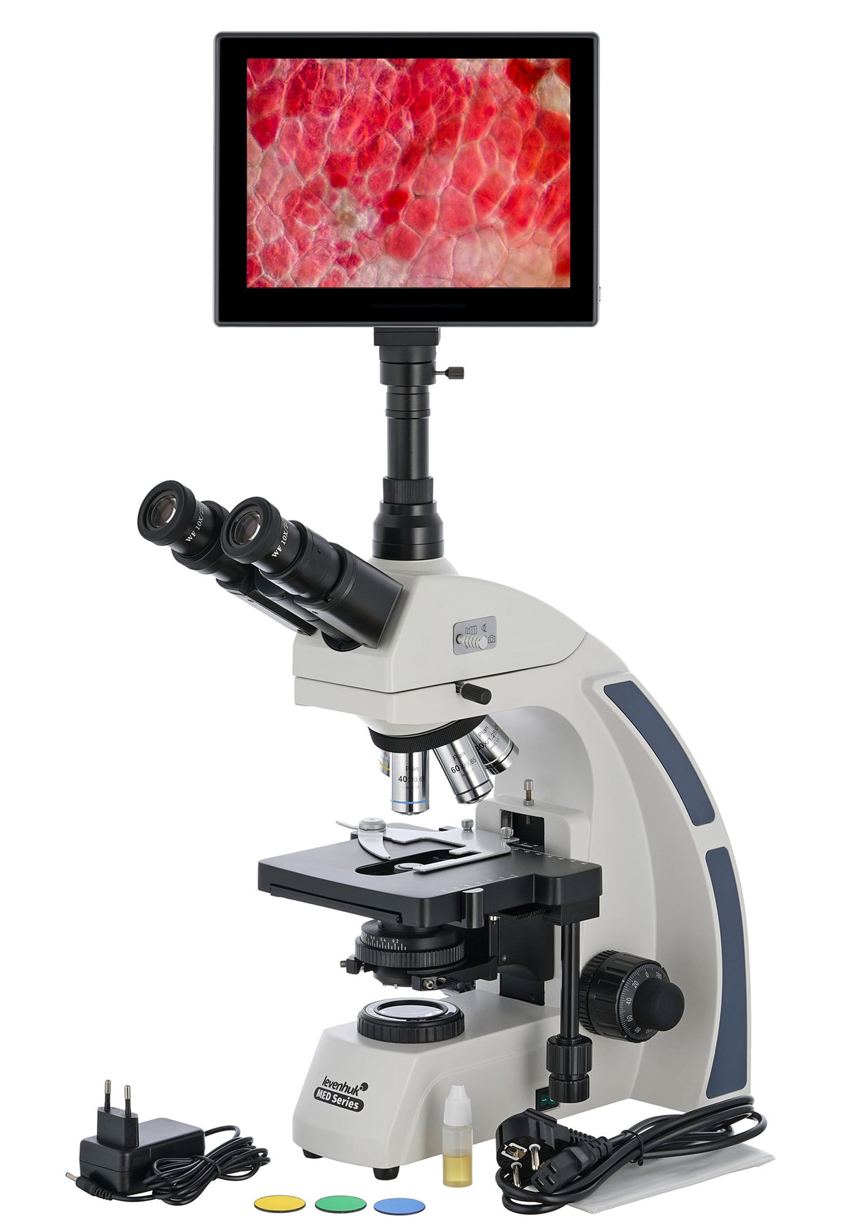 Microscopio trinoculare digitale Levenhuk MED D40T LCD