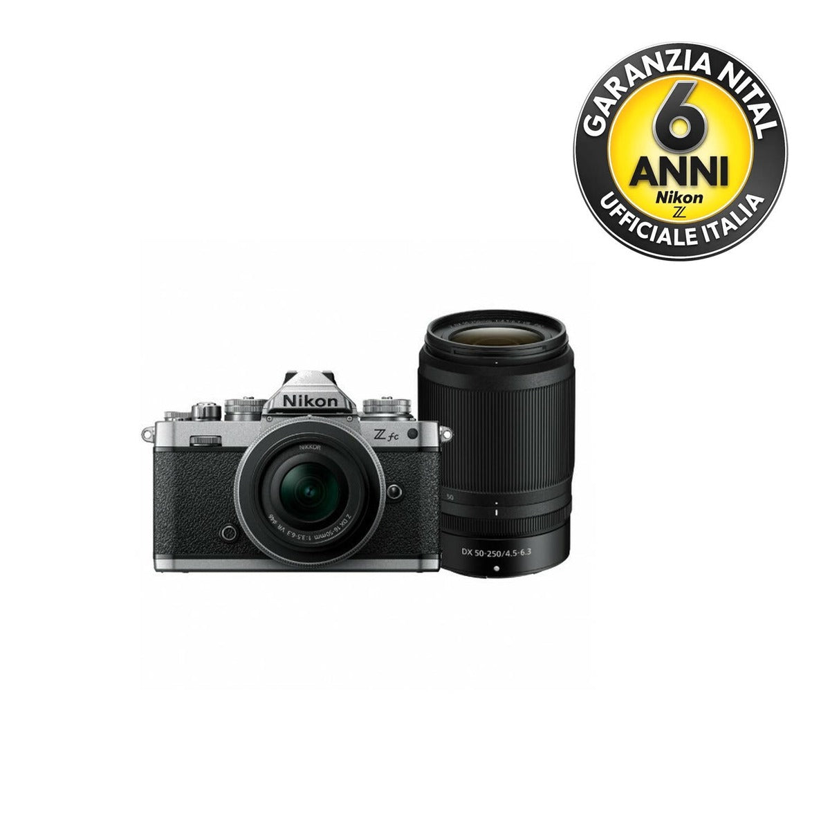 Nikon Z FC + Z DX 16-50 VR + Z DX 50-250mm VR + SD 64GB - Garanzia 6 anni Nital - A CASA TUA IN 3/4 GIORNI