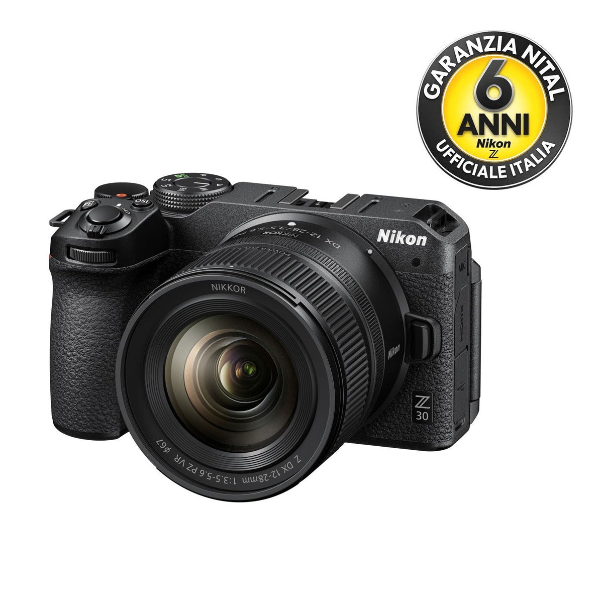 Nikon Z30 + Z DX 12-28 PZ VR F3.5-5.6 + SD 64GB 800X - Garanzia 6 anni Nital - A CASA TUA IN 3/4 GIORNI