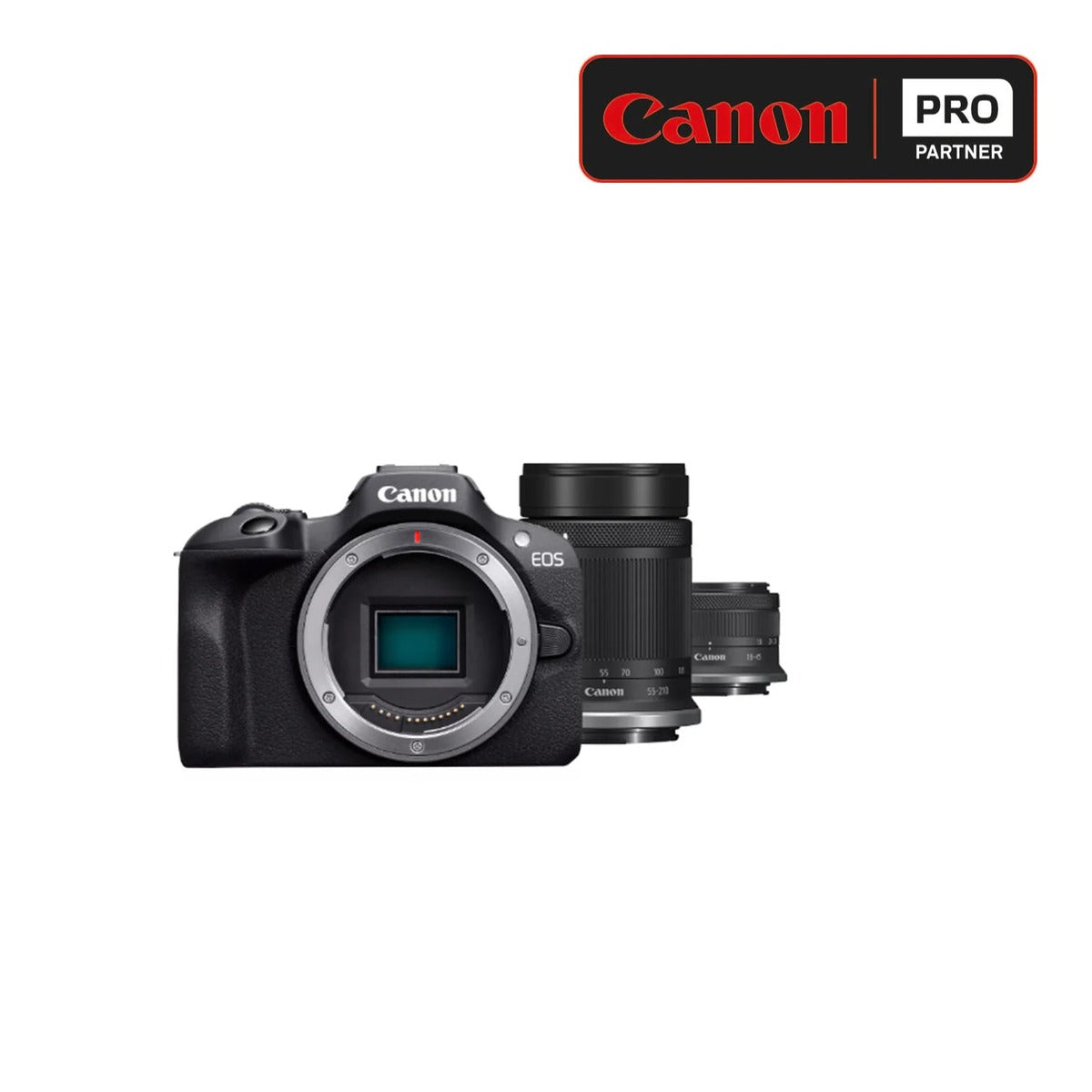 Canon EOS R100 + RF-S 18-45mm IS STM + RF-S 55-210mm IS STM - Garanzia Canon Italia