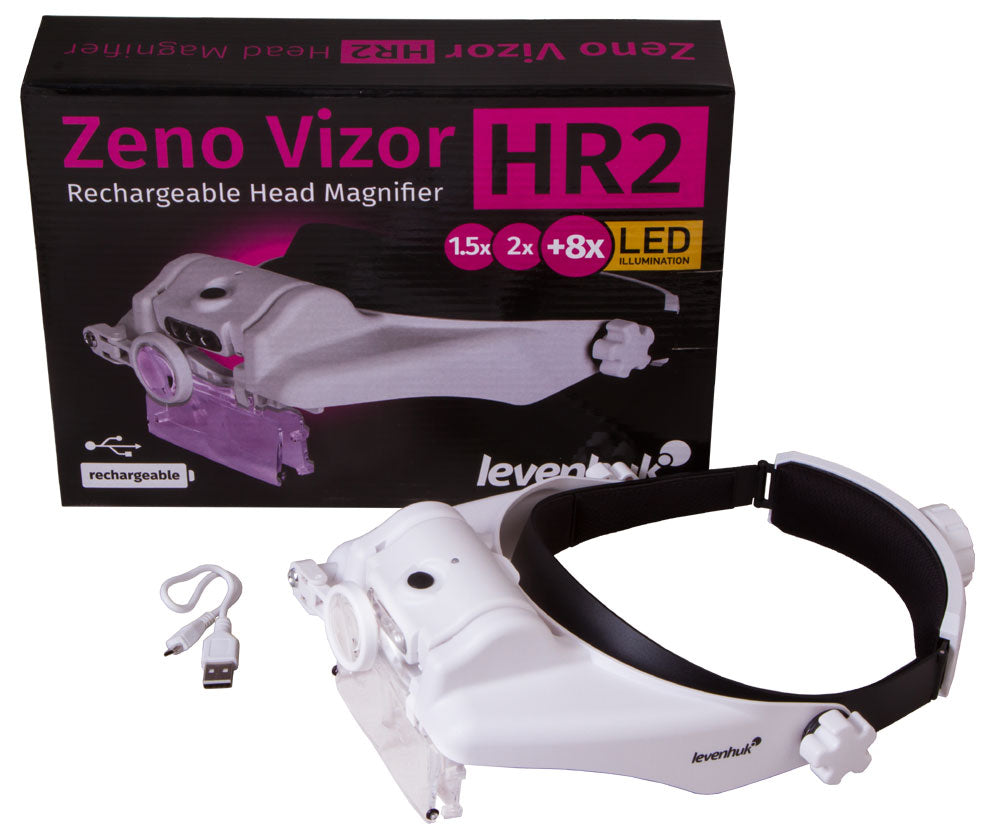 Lente d’ingrandimento frontale ricaricabile Levenhuk Zeno Vizor HR2