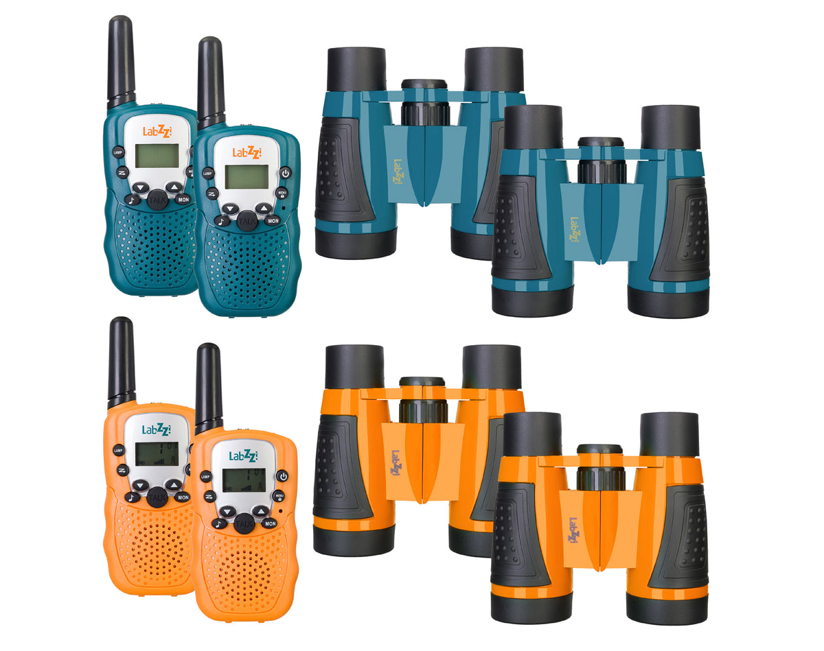 Set con walkie talkie e binocoli Levenhuk LabZZ WTT10