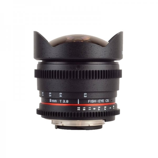 Samyang 8mm T3.8 Fish-eye CS - Garanzia Fowa Cine Lens